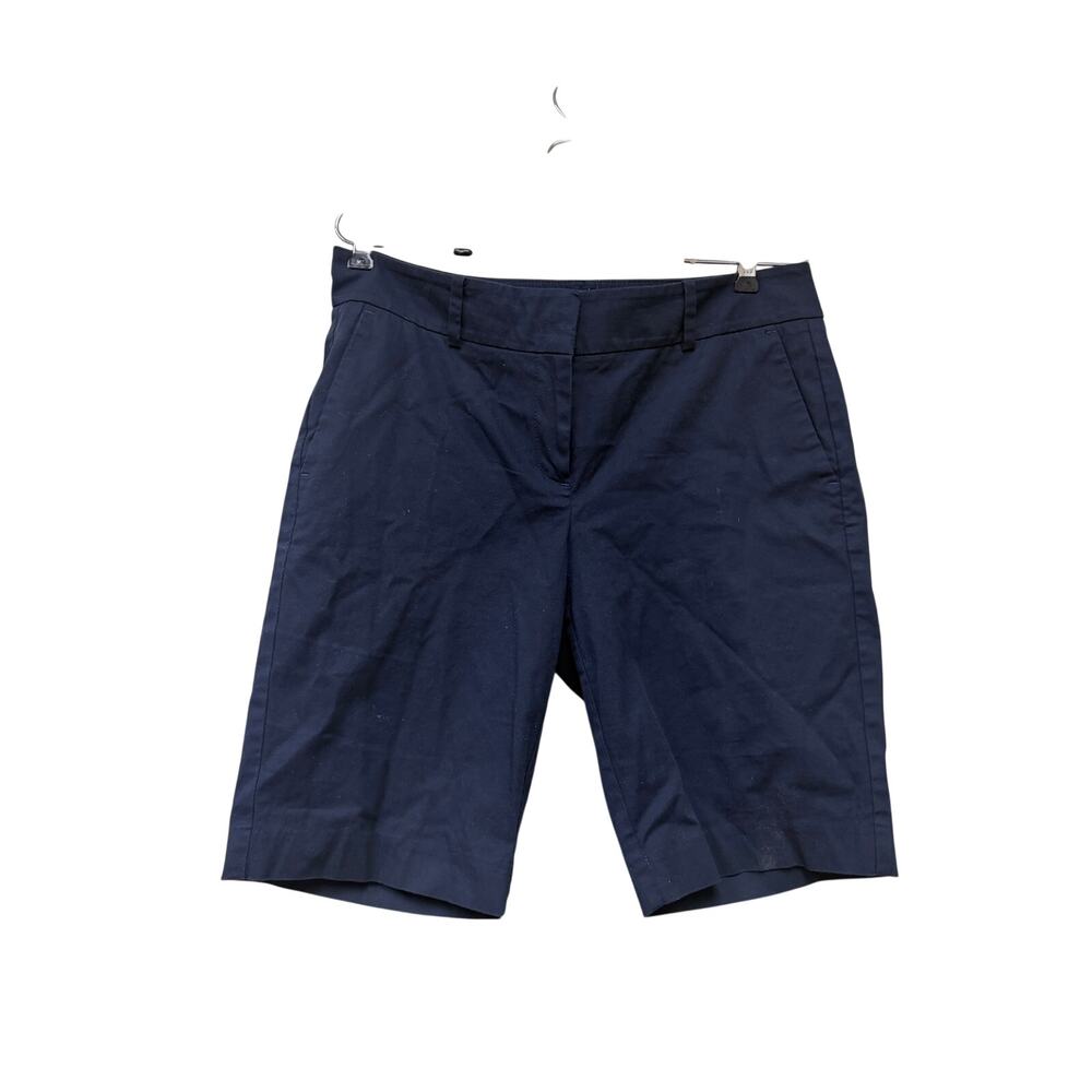 Ann Taylor Size 8 Devin Boardwalk Short Cotton Stretc Mom Blue Classic Shorts